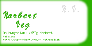 norbert veg business card